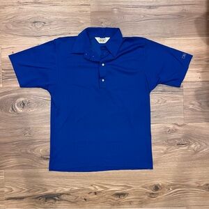 Vintage 70s Russell Athletic Collared Blue Polo Mens Large
